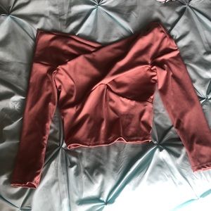 Across the shoulder crop top from Forever 21